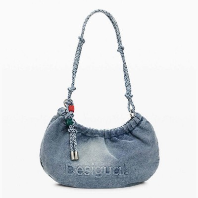 Τσάντα Desigual Half Logo Denim