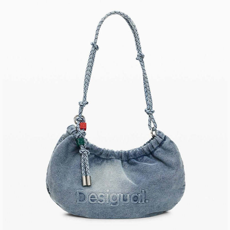 Τσάντα Desigual Half Logo Denim