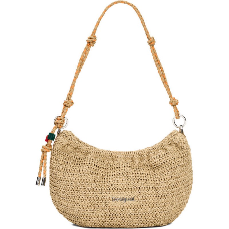 Τσάντα Desigual Half Logo Raffia
