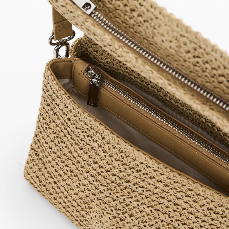 Τσάντα Desigual Half Logo Raffia
