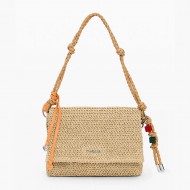 Τσάντα Desigual Half Logo Raffia